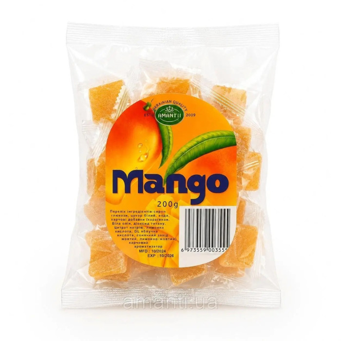 Мармелад манго кубики AMANTI 200г