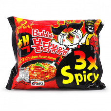 Рамен корейський дуже гострий 3x SPICY Бульдак смак курки Samyang 140г