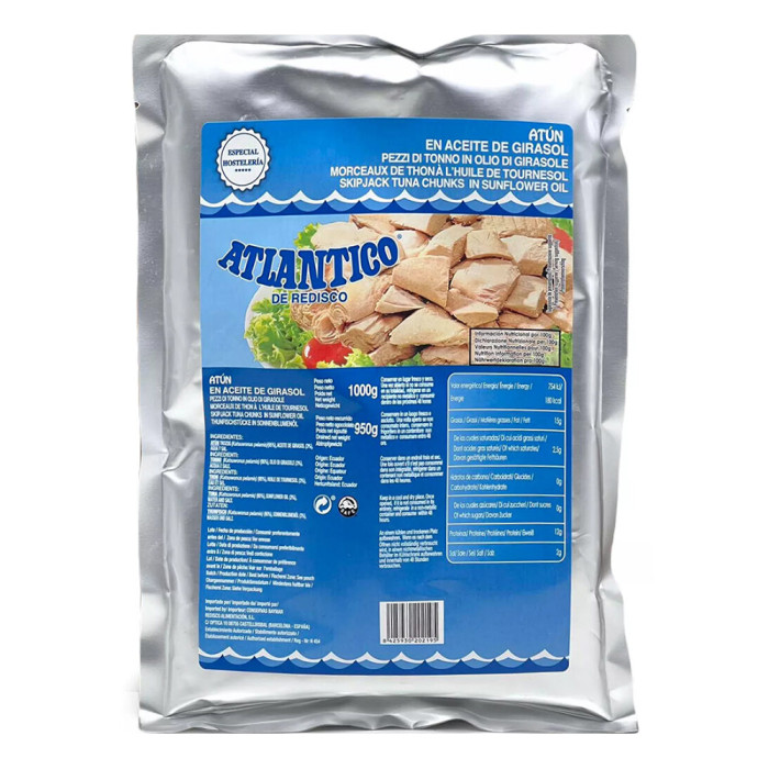 Тунець шматочками в олії Atlantico 1 кг