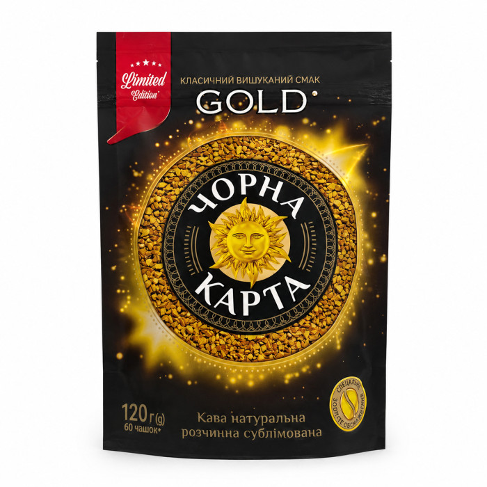 Кава розчинна Чорна Карта Gold, 120 г