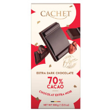 Шоколад EXTRA DARK 70% Бельгія CACHET 100г