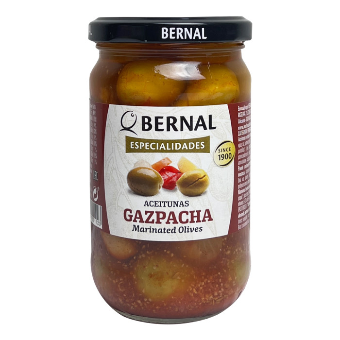 Оливки в соусе гаспачо Bernal Gazpacha с/б 300г, Испания