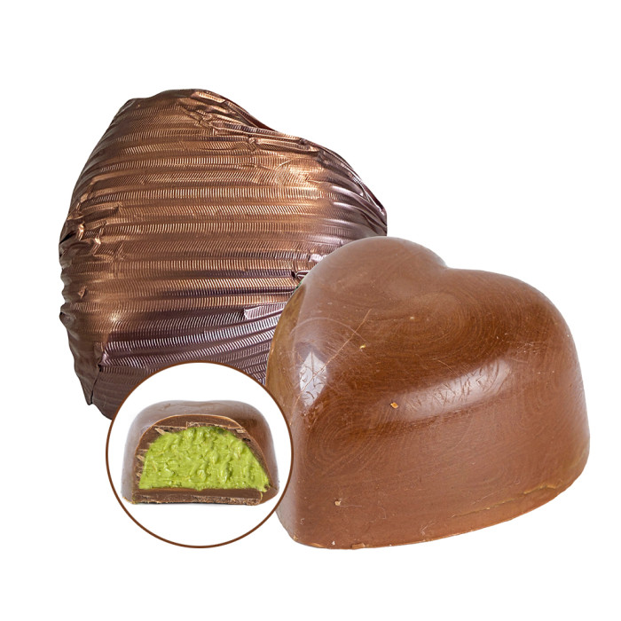 Дубайські цукерки серце з фісташковою начинкою та катаїфі LUX CHOCO