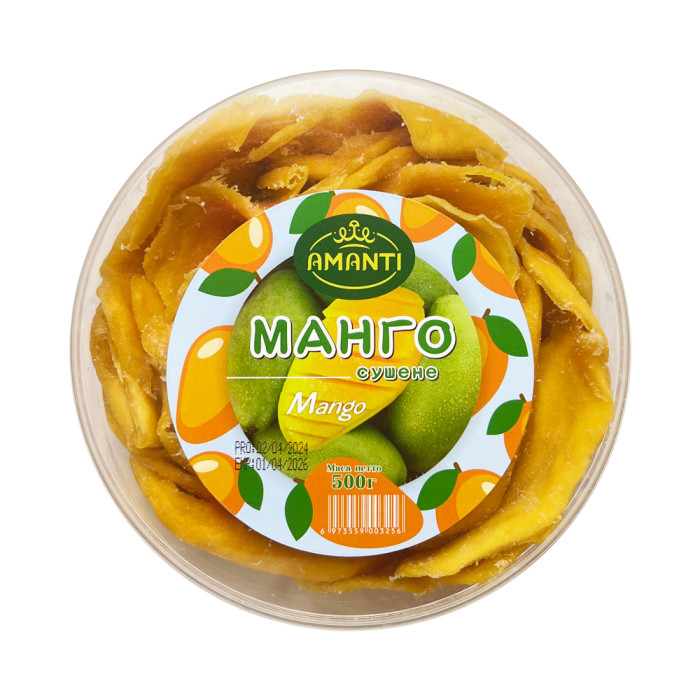 Манго натуральне сушене квітка Amanti 500г