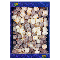 Рахат-лукум кубики мікс з арахісом зі смаком кави та молока 1кг