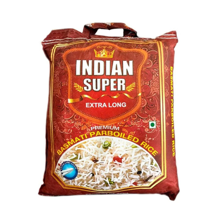 Рис індійський басматі пропарений Indian Super мішечок 1 кг