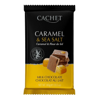 Шоколад молочный с карамелью и солью Бельгия CACHET 300г