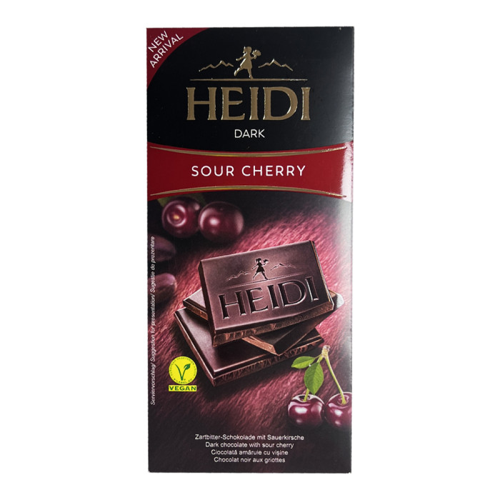 Шоколад чорный Sour Cherry HEIDI 80г