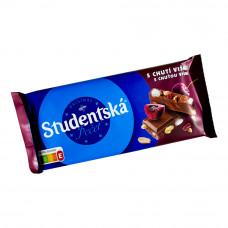 Шоколад молочний з вишнею та горіхами STUDENTSKA 170 г