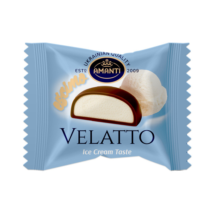 Цукерки VELATTO зі смаком ескімо Amanti 1кг