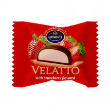 Цукерки VELATTO зі смаком полуниці Amanti 1кг