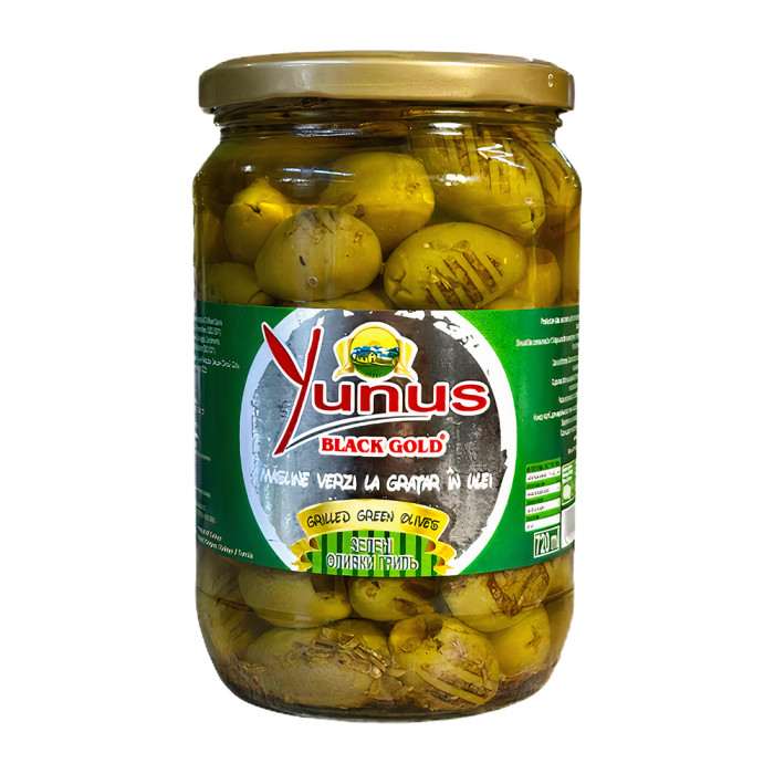 Оливки гриль скло Yunus 650 гр